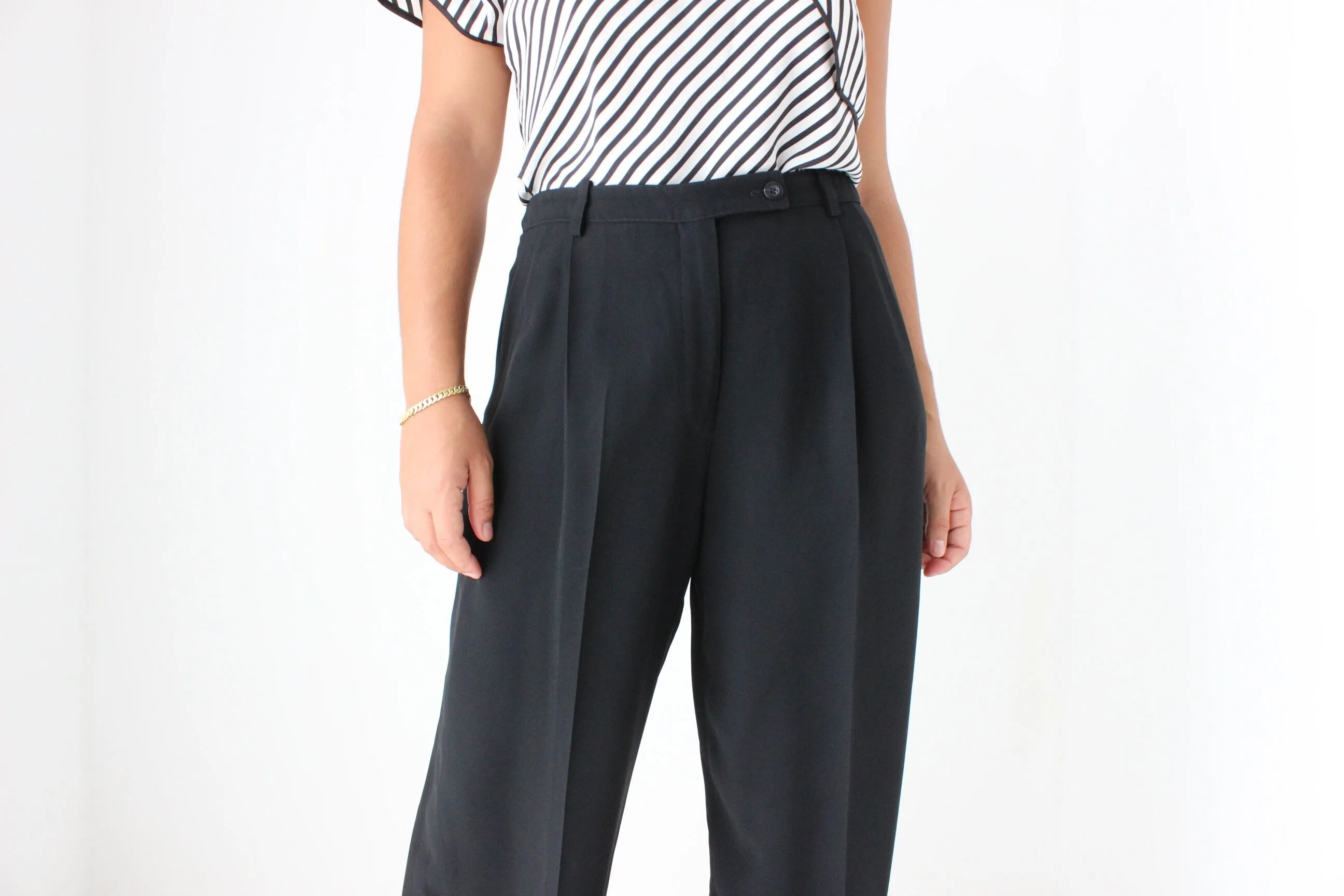 80s Sonia Rykiel Perfectly Tailored Wide Leg Trousers