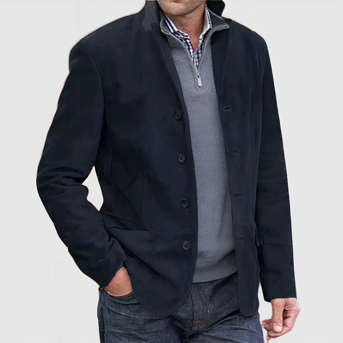 AIDEN - Veste vintage à boutons descendants
