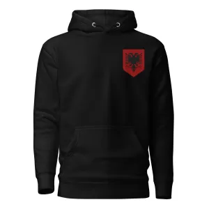 Albanian Football Crest Embroidered Hoodie