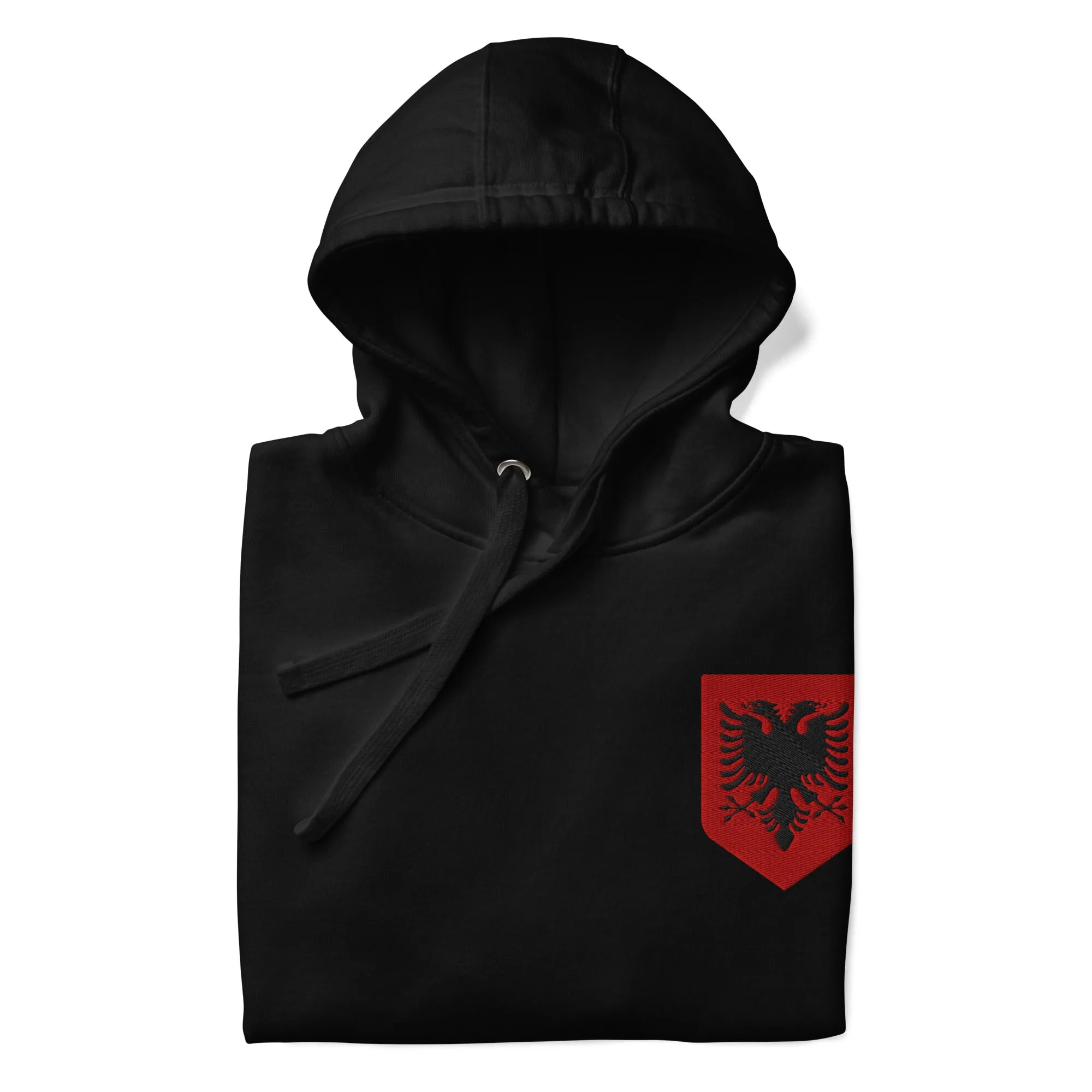 Albanian Football Crest Embroidered Hoodie
