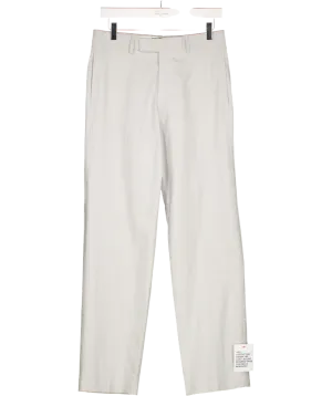 ASOS Grey Linen Blend Straight Leg Trousers W30