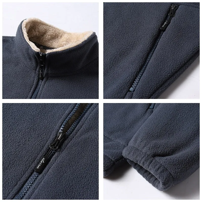 Autumn Winter Warm Fleece Men Jacket