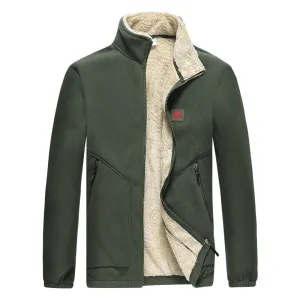 Autumn Winter Warm Fleece Men Jacket