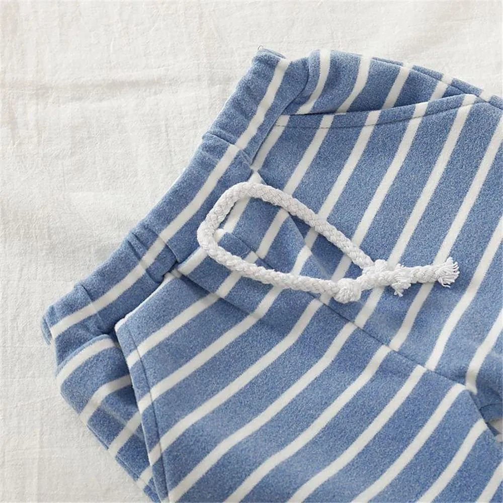 Baby Solid Pullover & Striped Pants