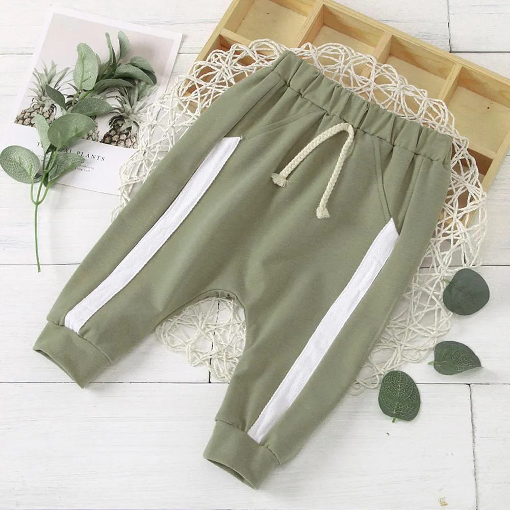 Baby Unisex Pocket Striped Casual Pants Baby Boutique Wholesale