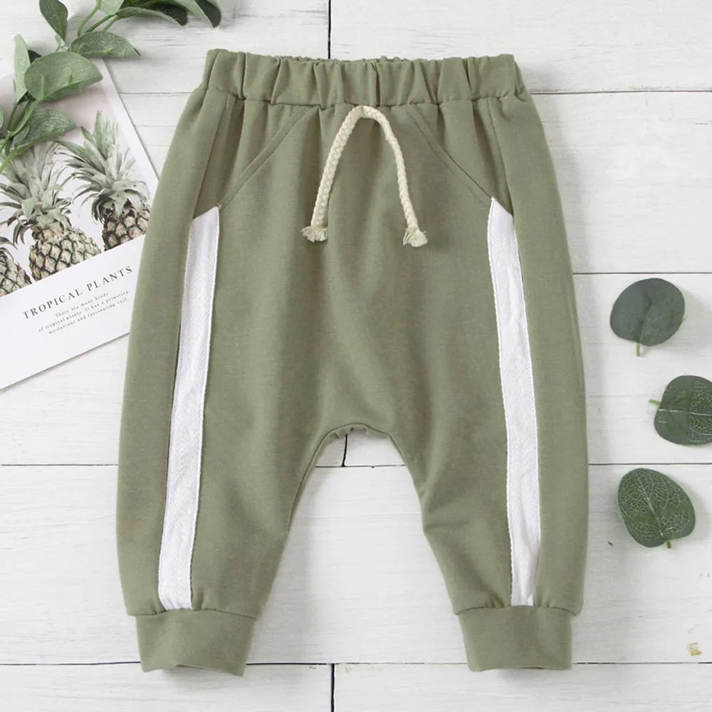 Baby Unisex Pocket Striped Casual Pants Baby Boutique Wholesale