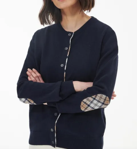 Barbour Women Pendle Cardigan Navy/Fawn