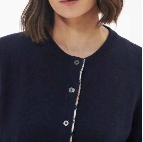 Barbour Women Pendle Cardigan Navy/Fawn