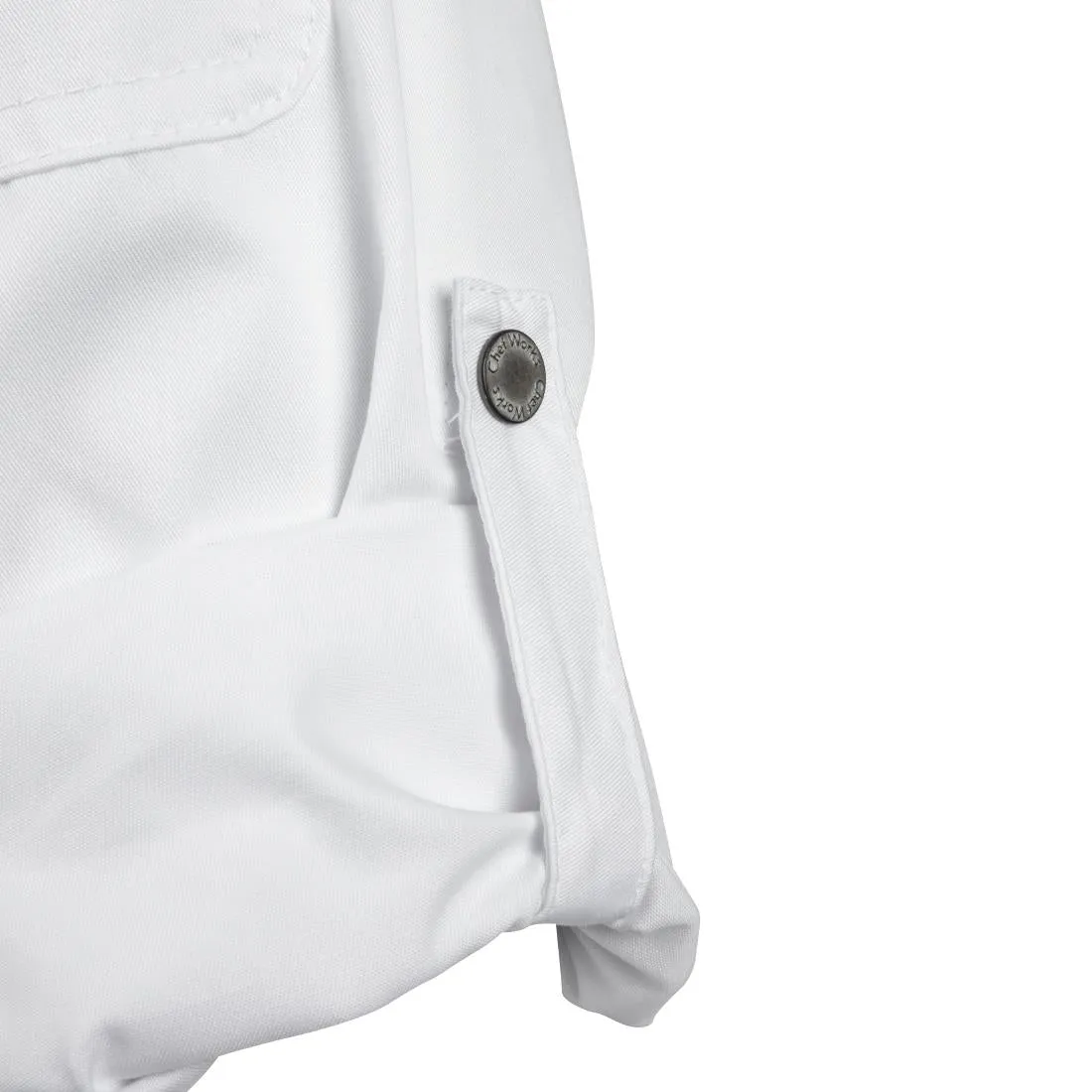 BB264-XXL Chef Works Unisex Hartford Lightweight Chef Jacket White Size XXL