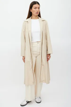 Beige Belted Two Pocket Trench Coat Beige Belted Two Pocket Trench Coat