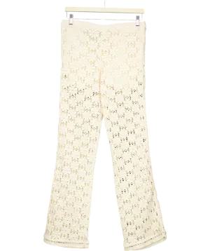 Beige Crochet Trousers UK XS/S