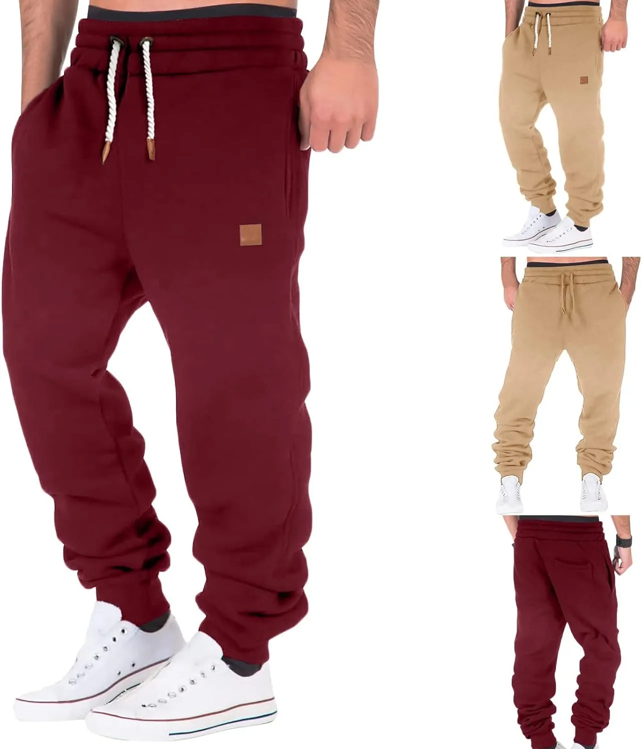 Big and Tall Cargo Pants for Men Sweatpants for Men Cargo Pants Big and Tall Men's Elastic Waist Work Pants Loose Fit
