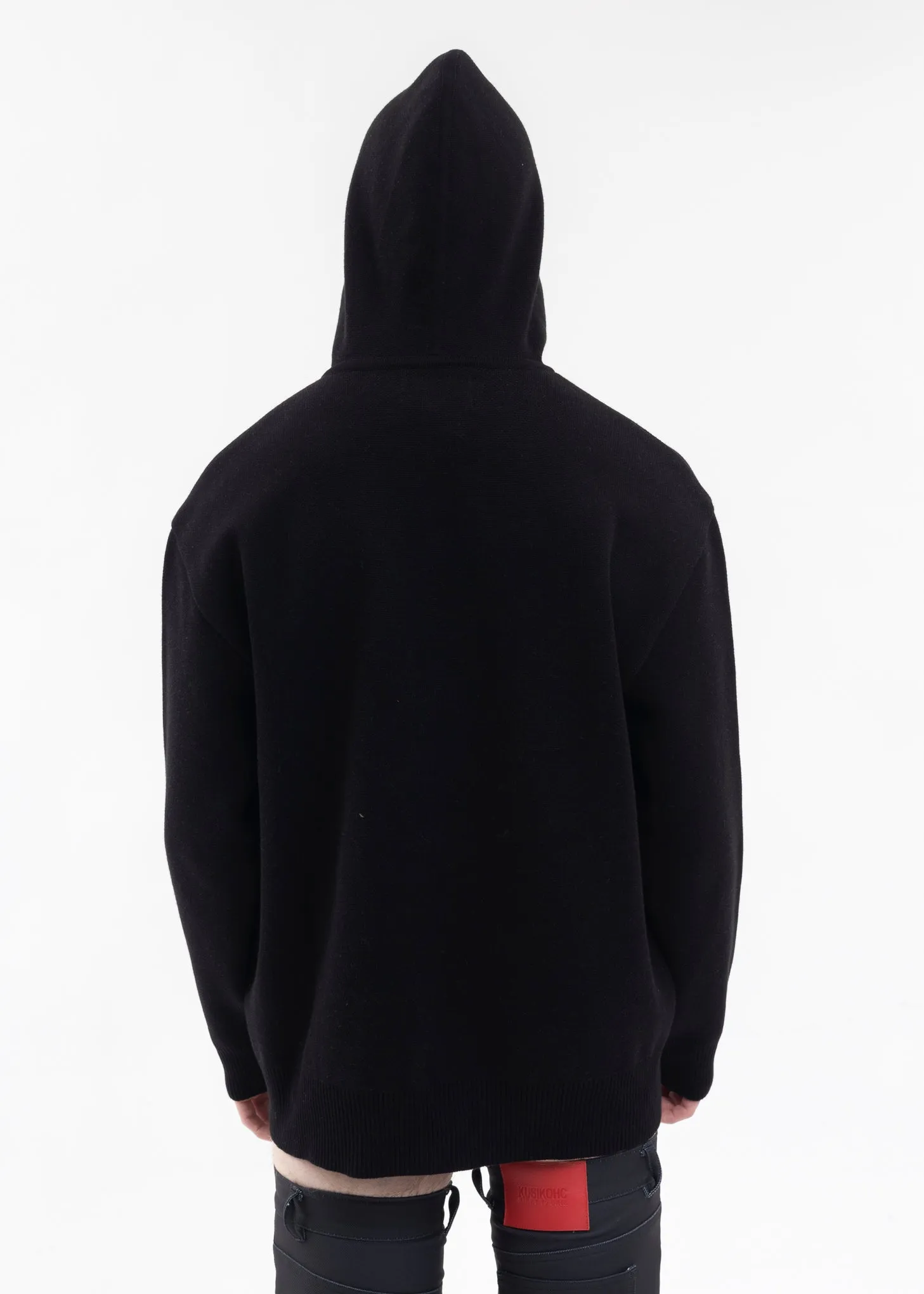 BLACK FANTASY GIRL KNIT HOODIE