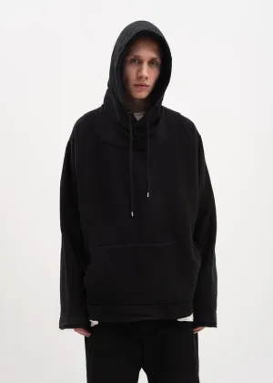 Black Fraying Hoodie