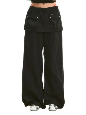 Black Wandering Paratrooper Pants