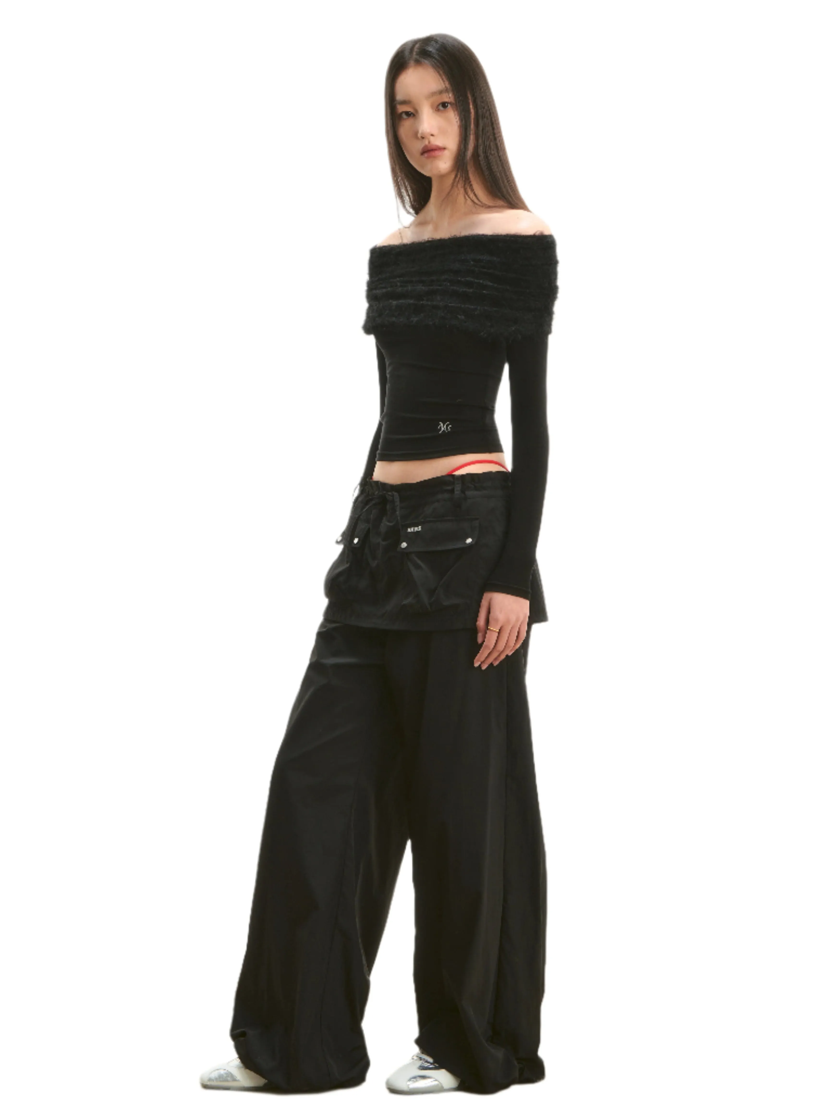 Black Wandering Paratrooper Pants