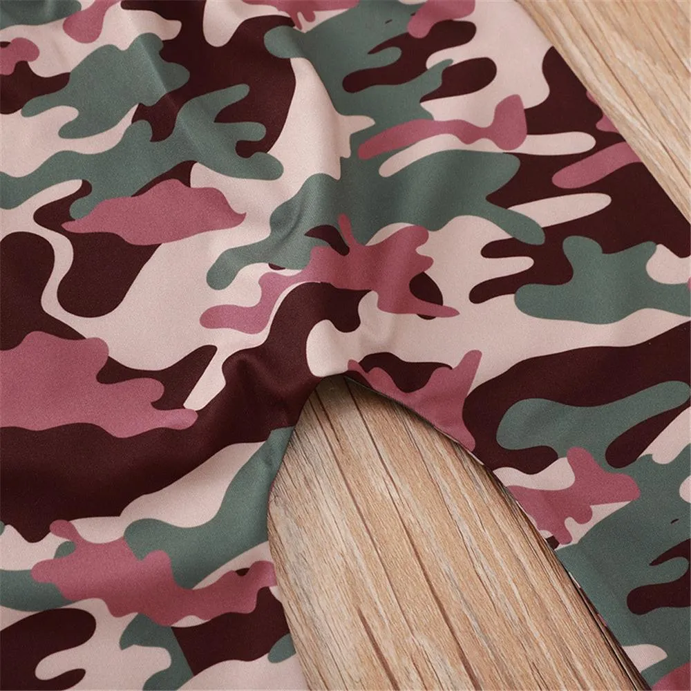 Boys Camo Letter Printed Hooded Top & Pants Baby Boys Clothes Wholesale