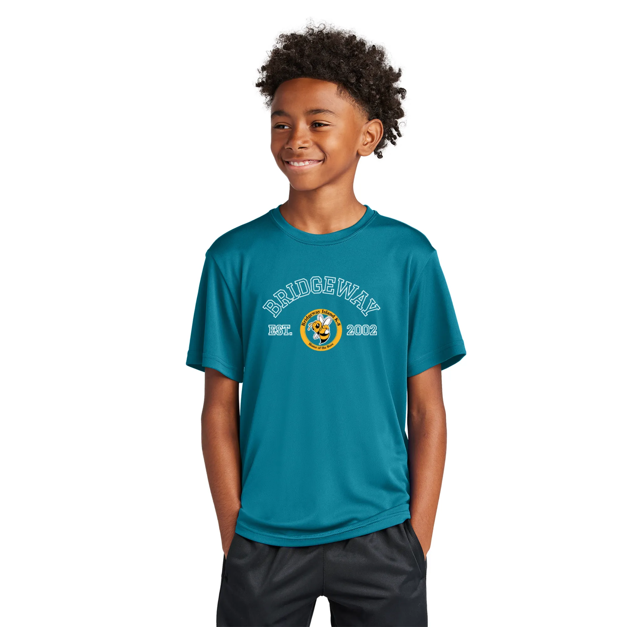 Bridgeway Island-Youth Unisex Dri-Fit Shirt Circle Logo