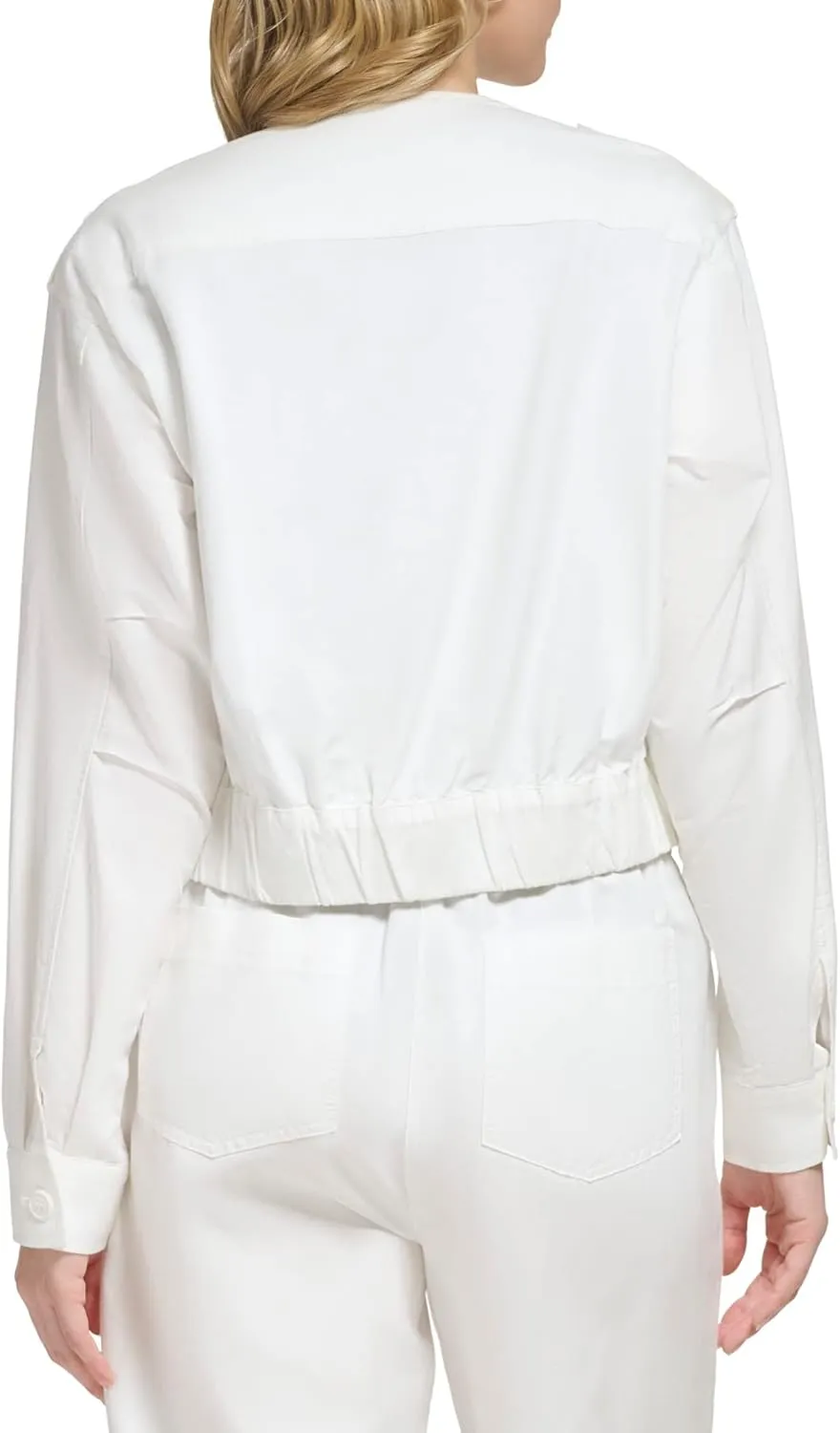 Calvin Klein Women's Essential Comfortable with Pockets Cotton Blend Trucker Jacket