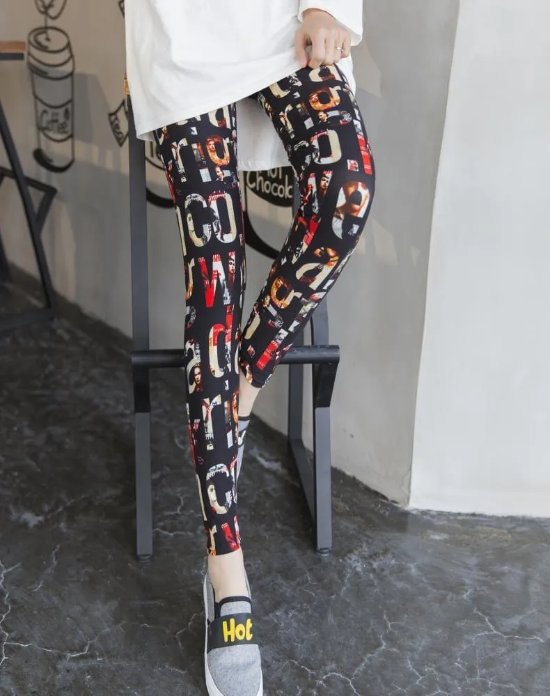 Camouflage Printed Elastic Leggings Camouflage Fitness Pant