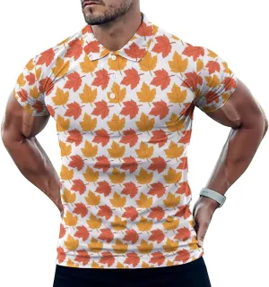 Canada Maple Leaves Mens Polo Shirts Quick Dry Short Sleeve T-shirts Slim Tennis Collared Tees Tops