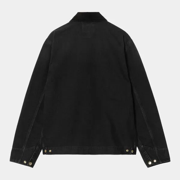Carhartt WIP Detroit Jacket Spring Stone Canvas Unlined Black - Black