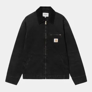 Carhartt WIP Detroit Jacket Spring Stone Canvas Unlined Black - Black