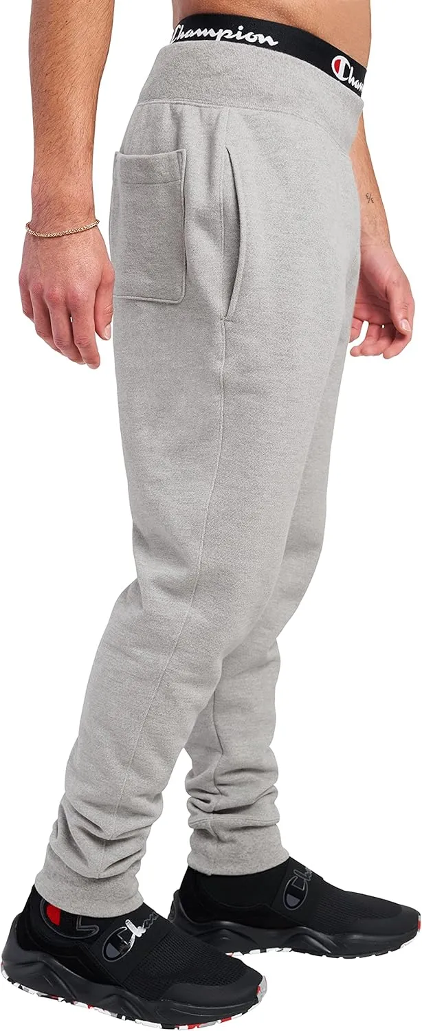 Champion Men's Reverse Weave Joggers, Comfortable, Fleece Pants For Men, C Logo, 30.5