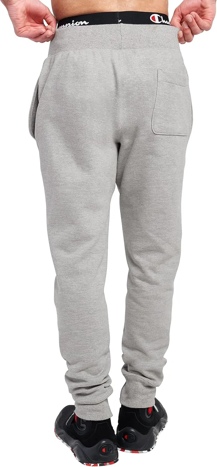 Champion Men's Reverse Weave Joggers, Comfortable, Fleece Pants For Men, C Logo, 30.5
