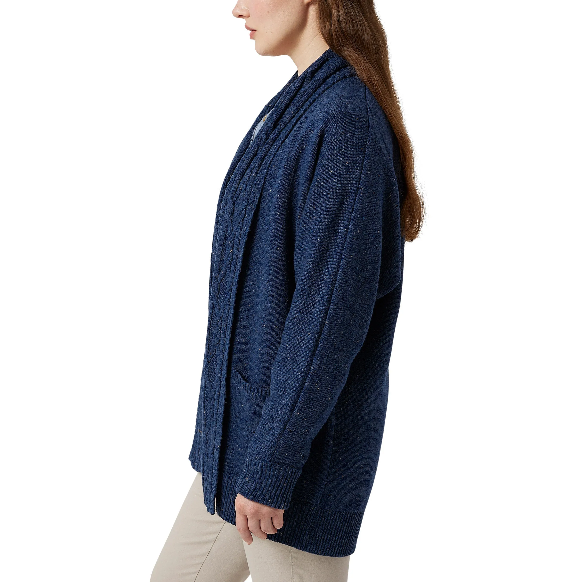 Chaps Ladies' Cable Neck Cardigan