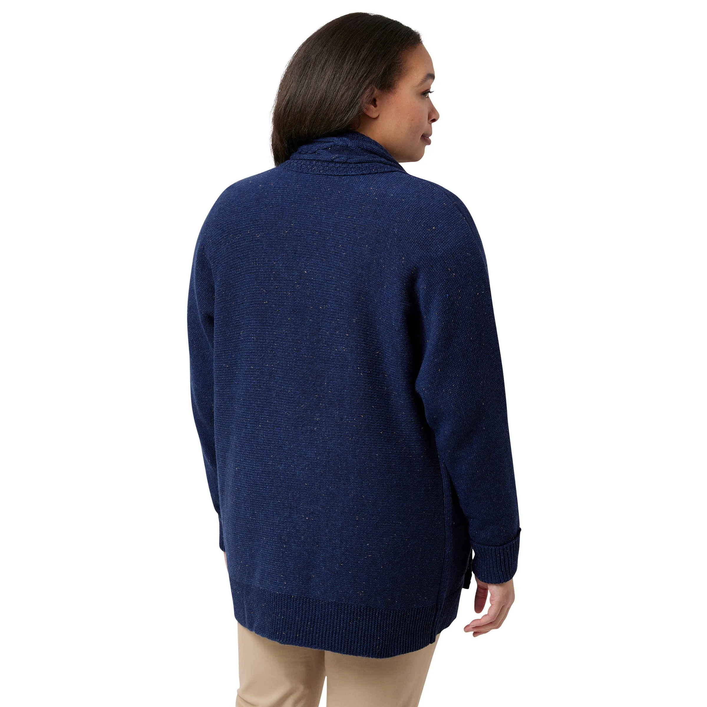 Chaps Ladies' Cable Neck Cardigan