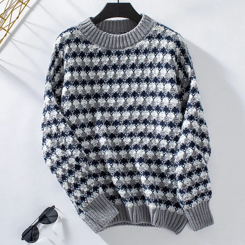 Comfortably Stylish Knitwear Round Neck Loose Sweater