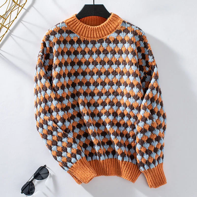 Comfortably Stylish Knitwear Round Neck Loose Sweater