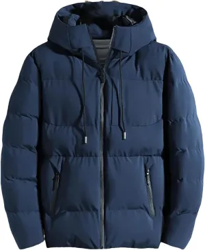 Cotton Padded Jacket Mens Autumn Winter Jackets Casual Clothing Plus Size Hooded Thick Warm Parkas Coat Outwear