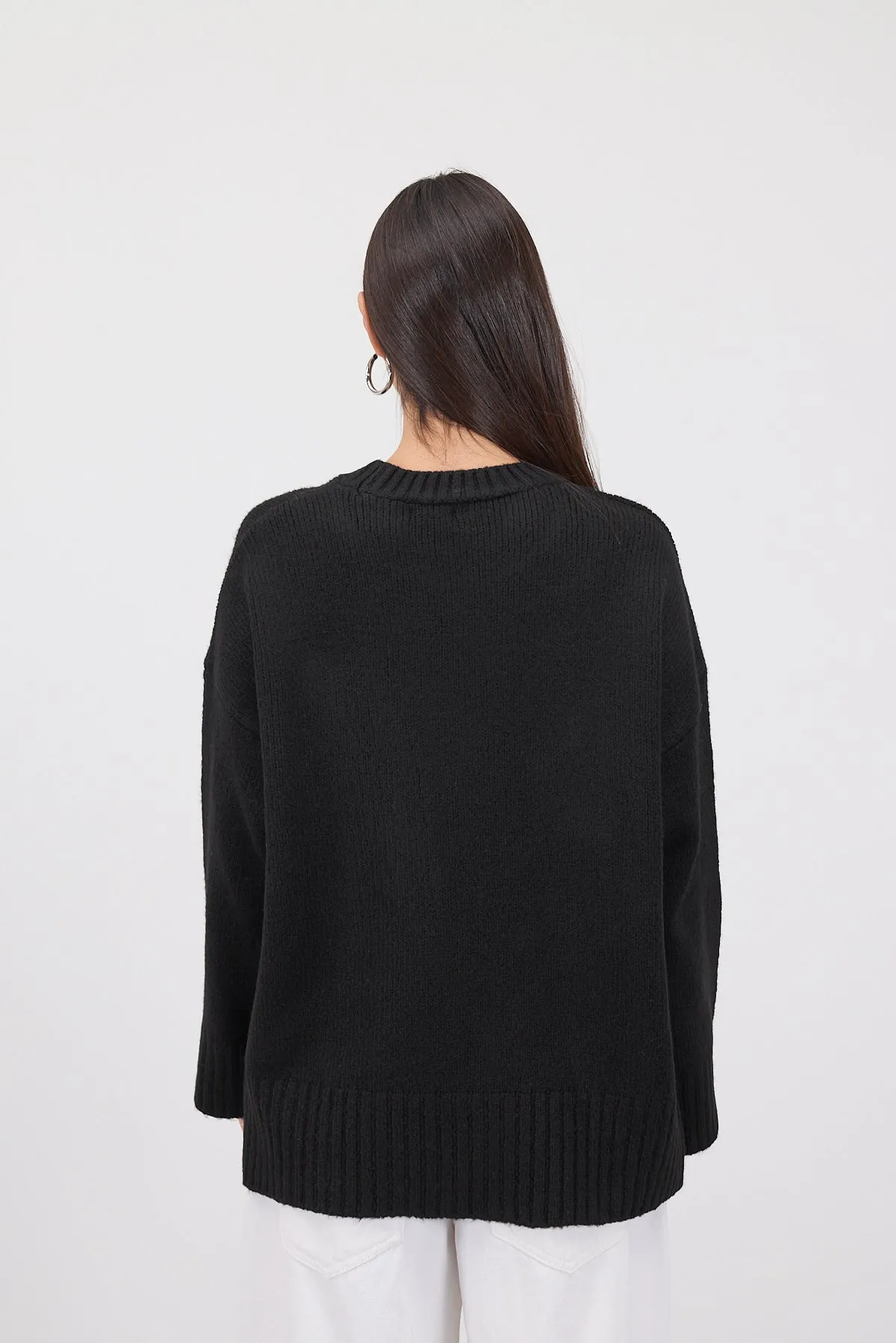 Crew Neck Basic Knitwear Sweater