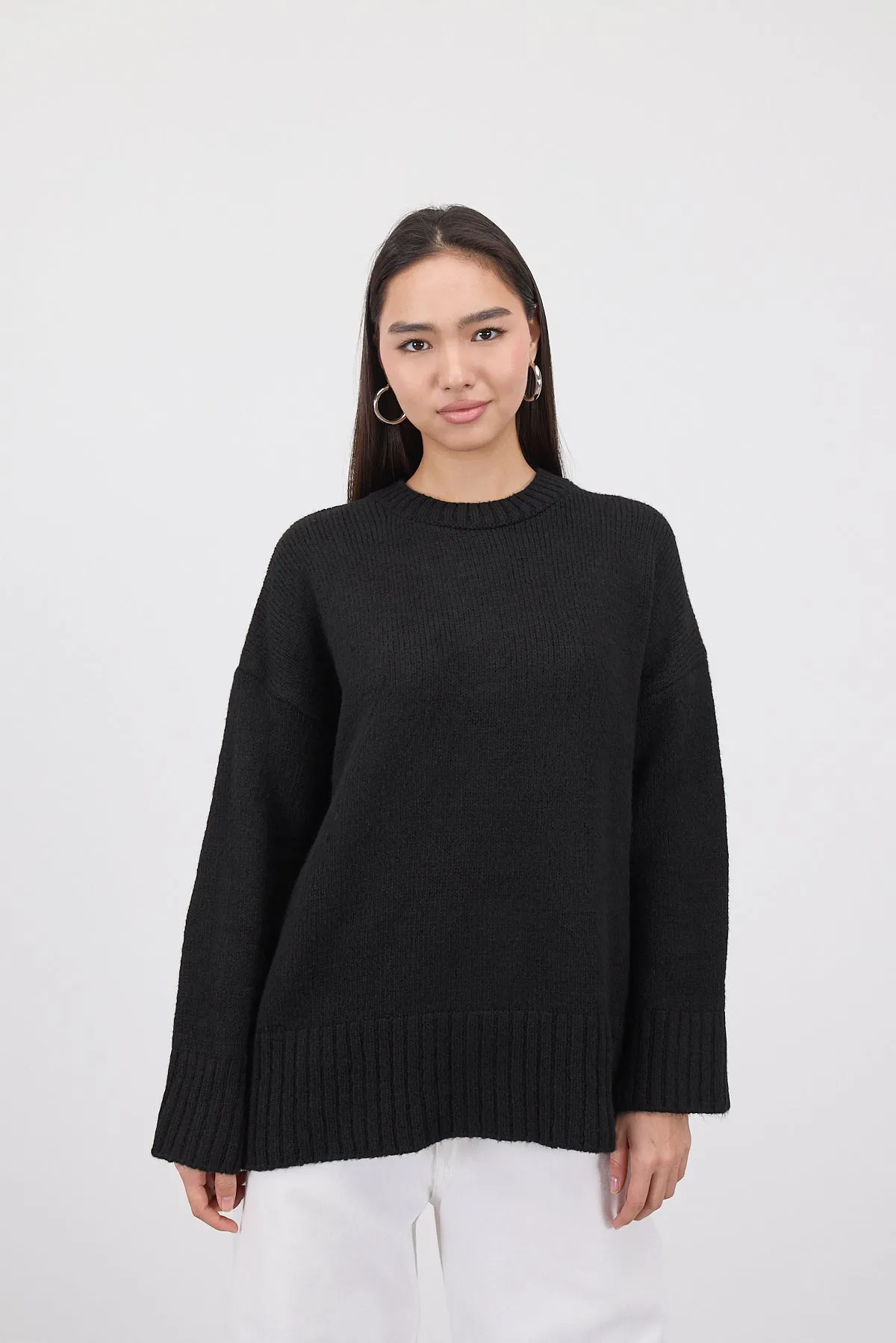 Crew Neck Basic Knitwear Sweater