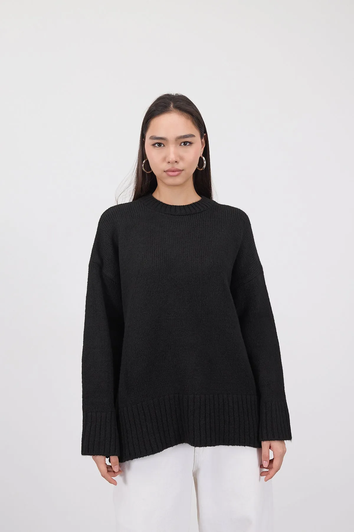 Crew Neck Basic Knitwear Sweater