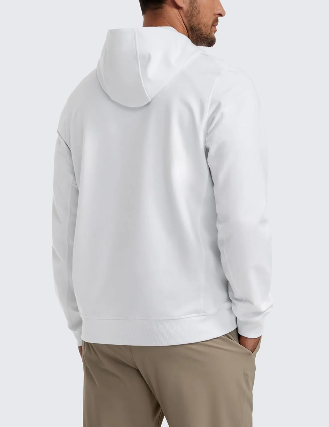 CRZ YOGA Men's Cotton Zip-up Hoodie Thick Terry Essentials Athletic Casual Hoodies Zip Hooded Jackets Sweatshirt with Pockets