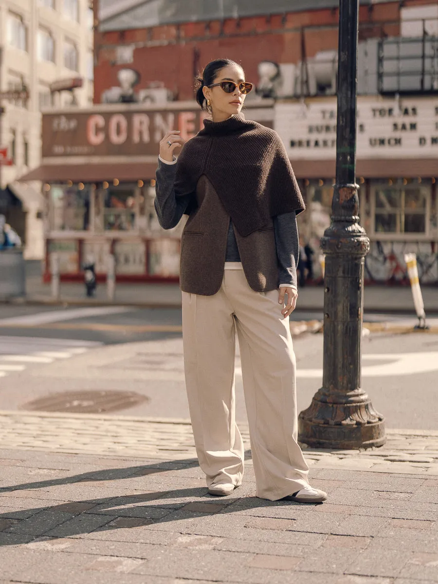 CZ25054 Wool Neck Warmer Chocolate