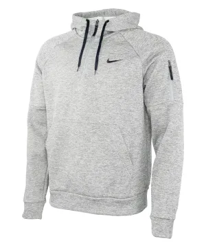 Dark Grey Heather/Particle Grey/Black - Nike men’s 1/4 zip fitness hoodie