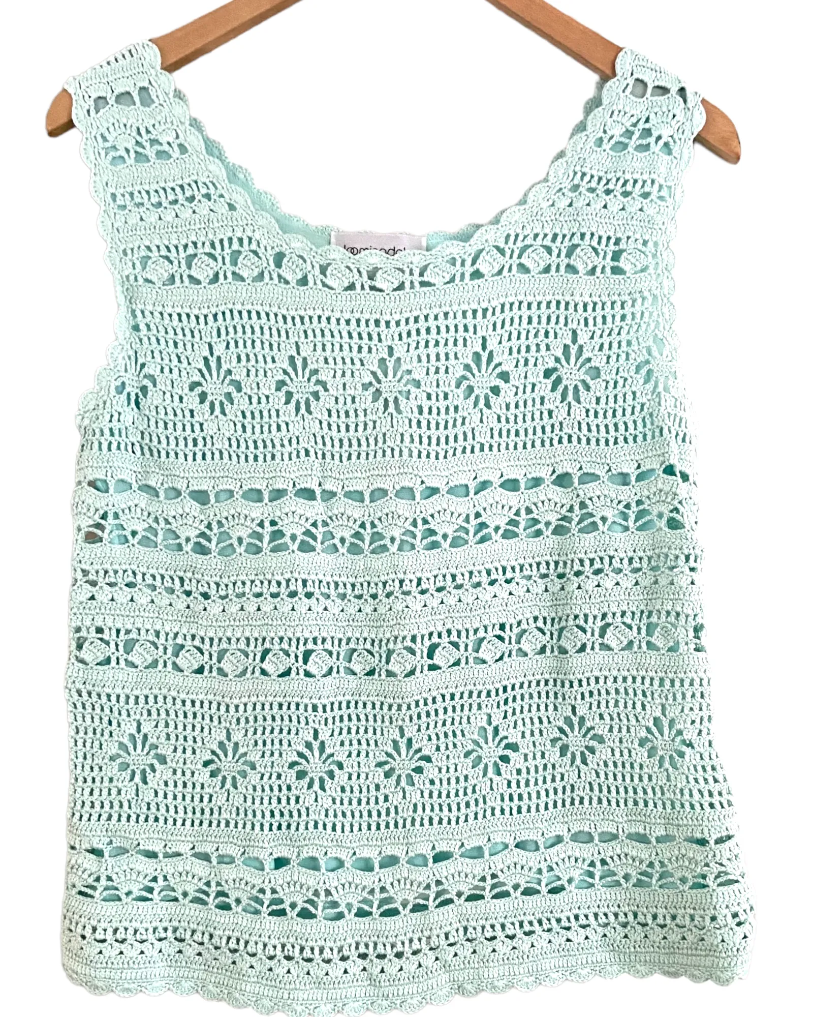 Dark Winter Icy Blue Crochet Top