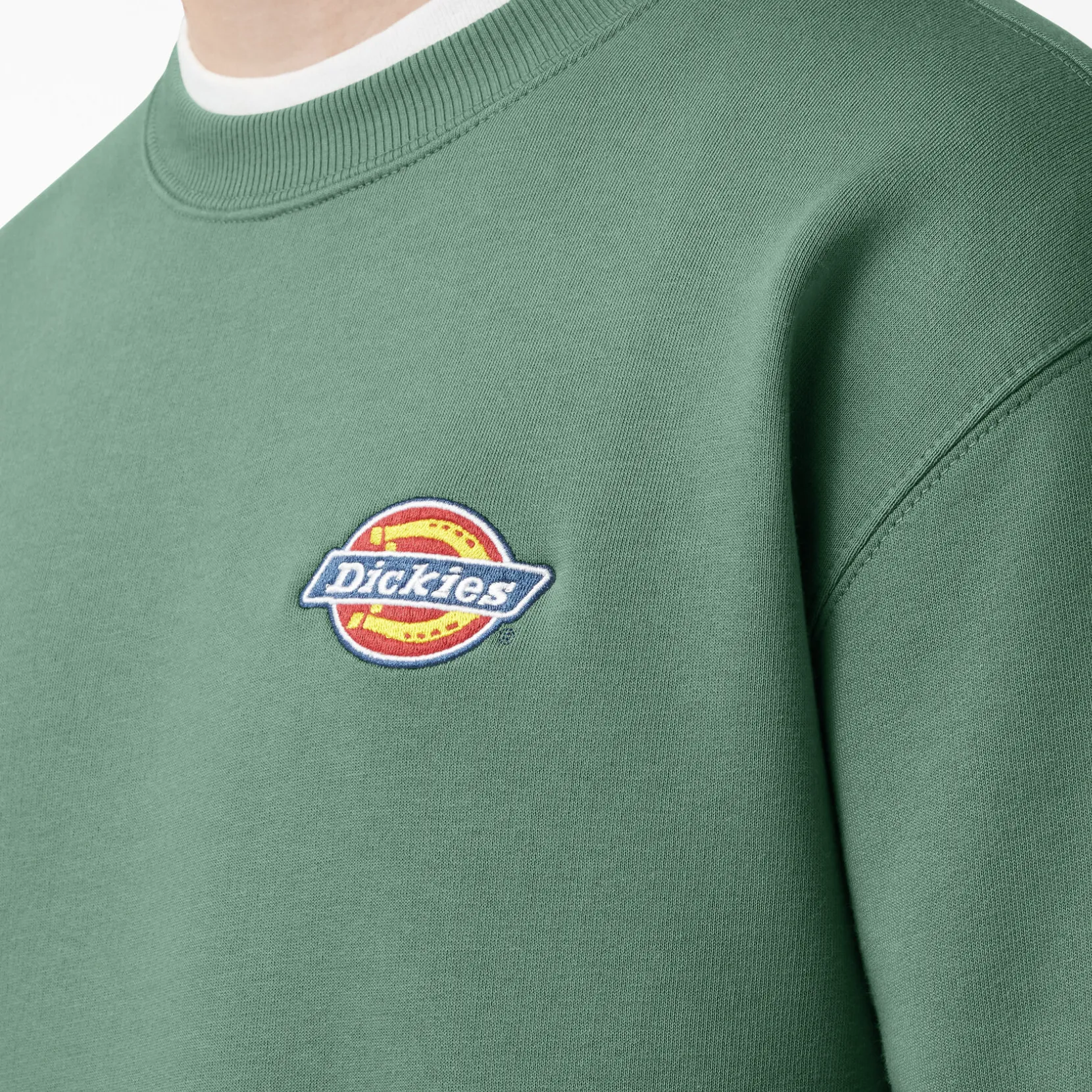 DICKIES FLEECE EMBROIDERED LOGO SWEATSHIRT DARK IVEY