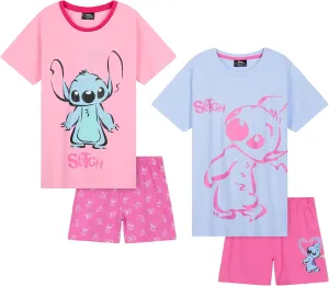Disney Stitch Girls Short Pajama Sets, Cozy Breathable Loungewear - Stitch Gifts
