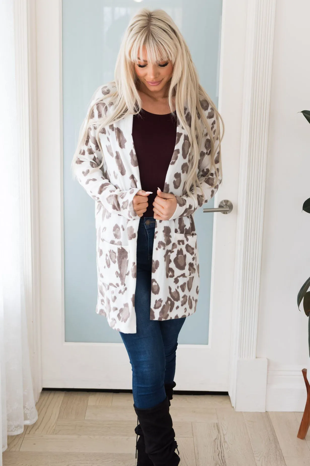 Earn Your Spots Modest Cardigan