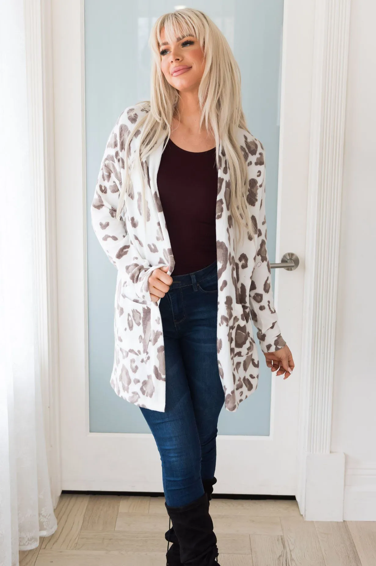 Earn Your Spots Modest Cardigan