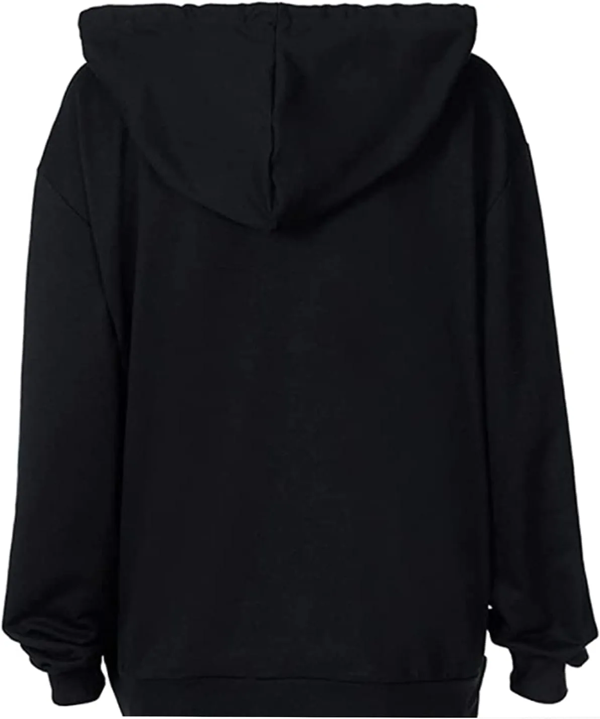 Fanvereka Women's Oversized Zip Up Hoodie Aesthetic Skeleton Print Hooded Sweatshirt Long Sleeve E-Girl Harajuku Jackets Coat
