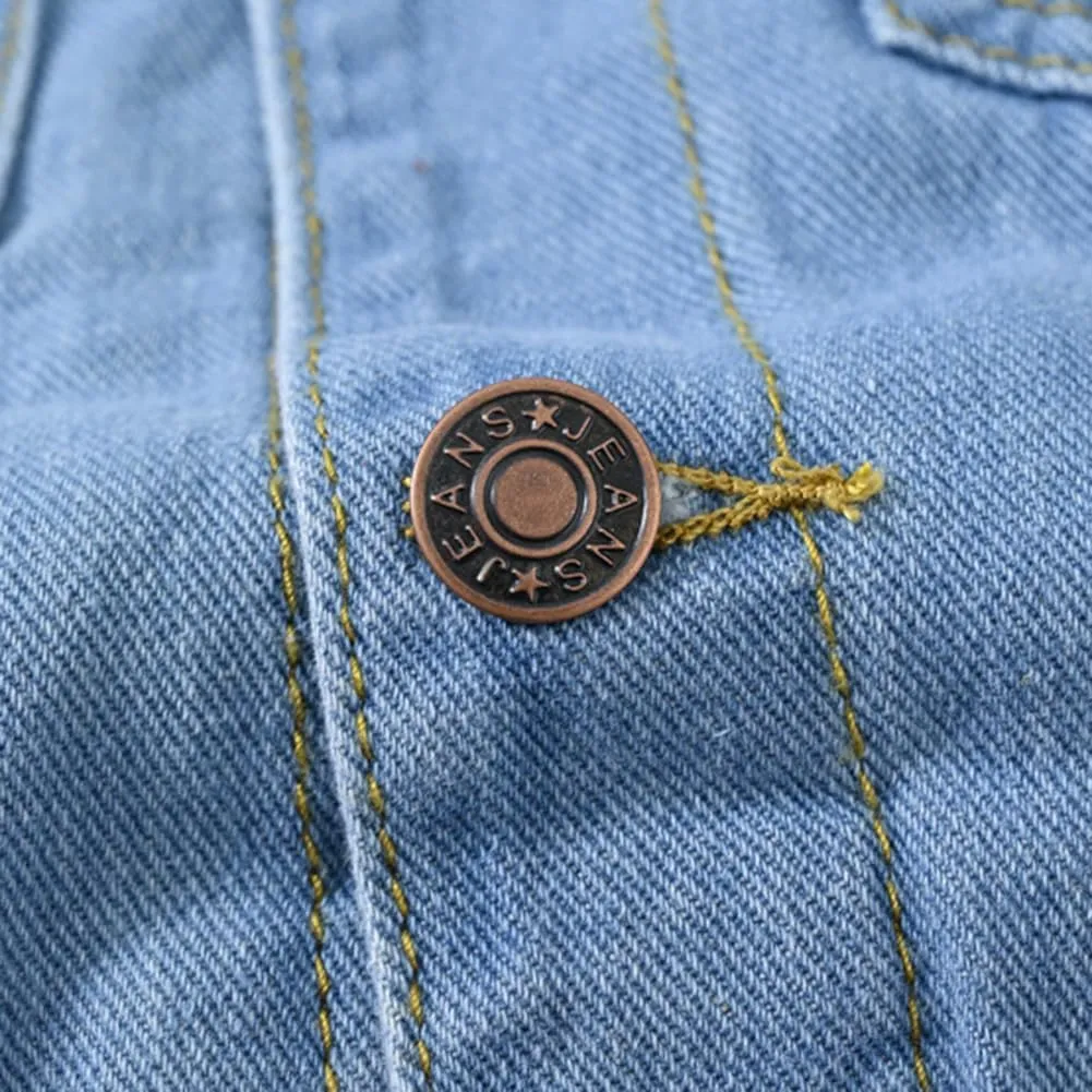 Fashion Mens Denim Trucker Jackets Slim Fit Mens Jeans Jacket Cotton Outwear Coat Long Sleeve Plus Size Male