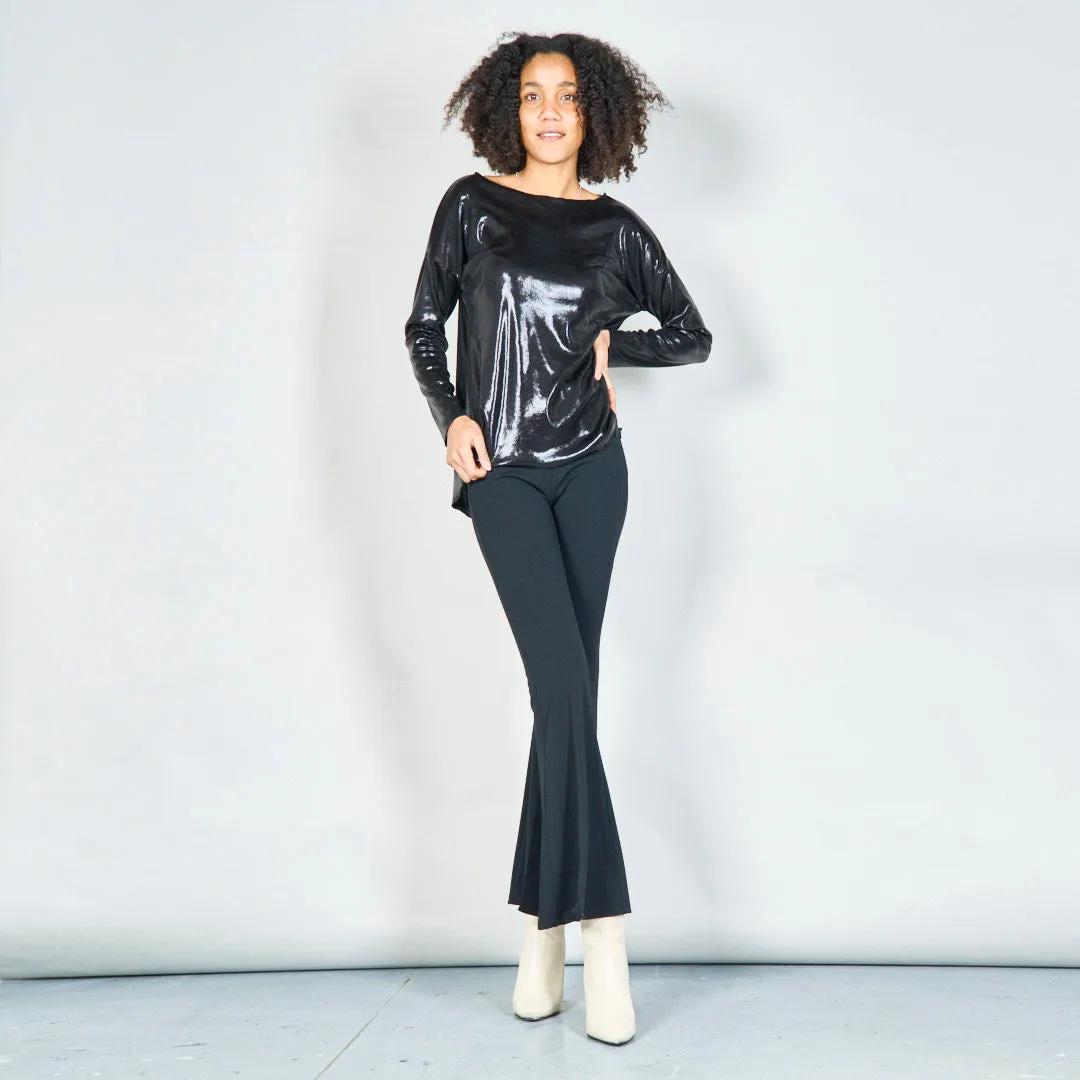 Flared high-waist trousers wholesale