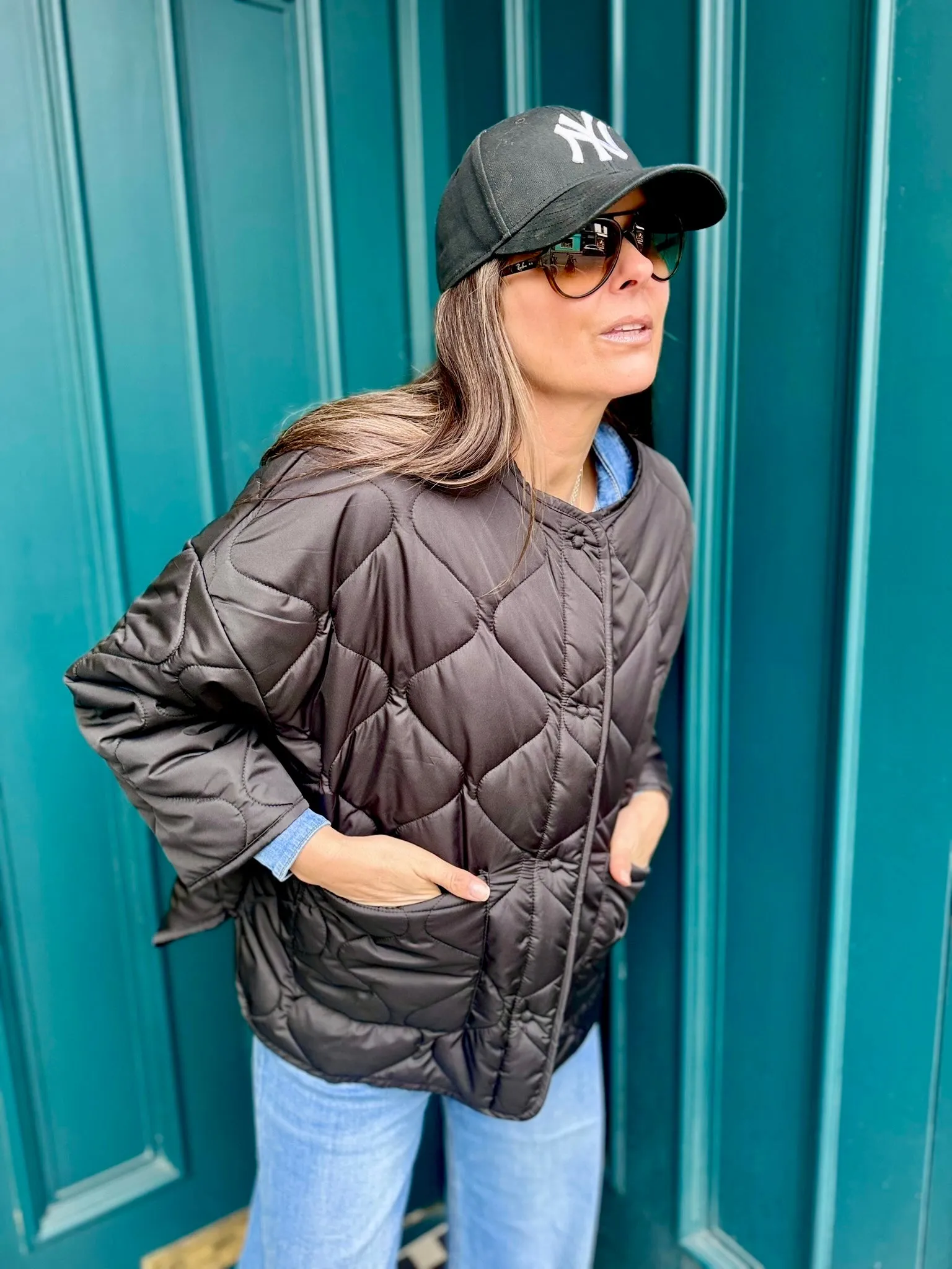 Franky Reversible Padded Jacket - Black