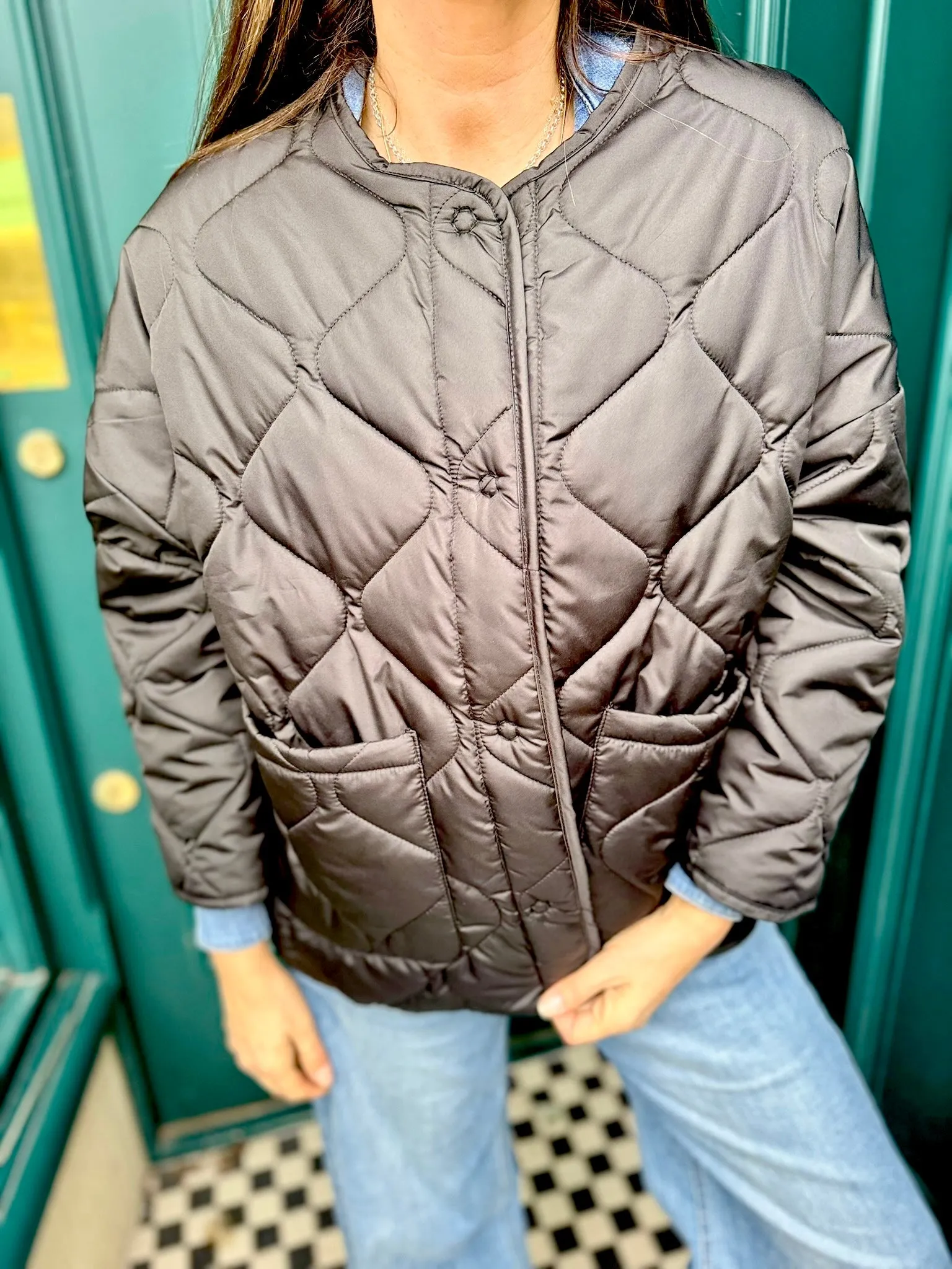 Franky Reversible Padded Jacket - Black